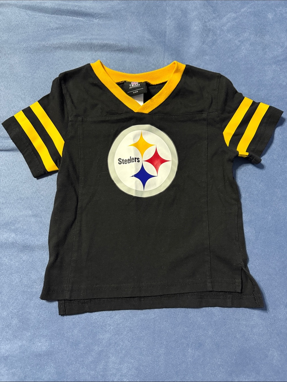 NFL Pittsburgh Steelers Black and Gold Kids Logo Jersey Tee